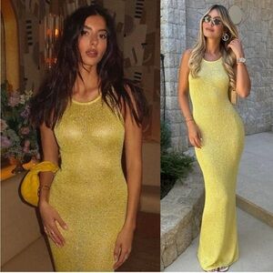 ASTA RESORT Natalia Dress - Chartreuse Sequin